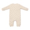 Beige kruippakje met blaadjes - One-piece suit green leaves